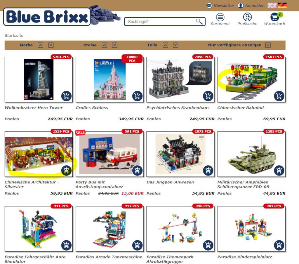 Screenshot Bluebrixx Panlos vom 03.02.2021