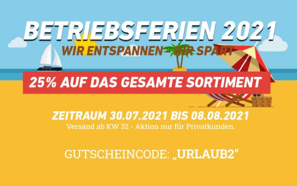 Aktionscode: URLAUB2