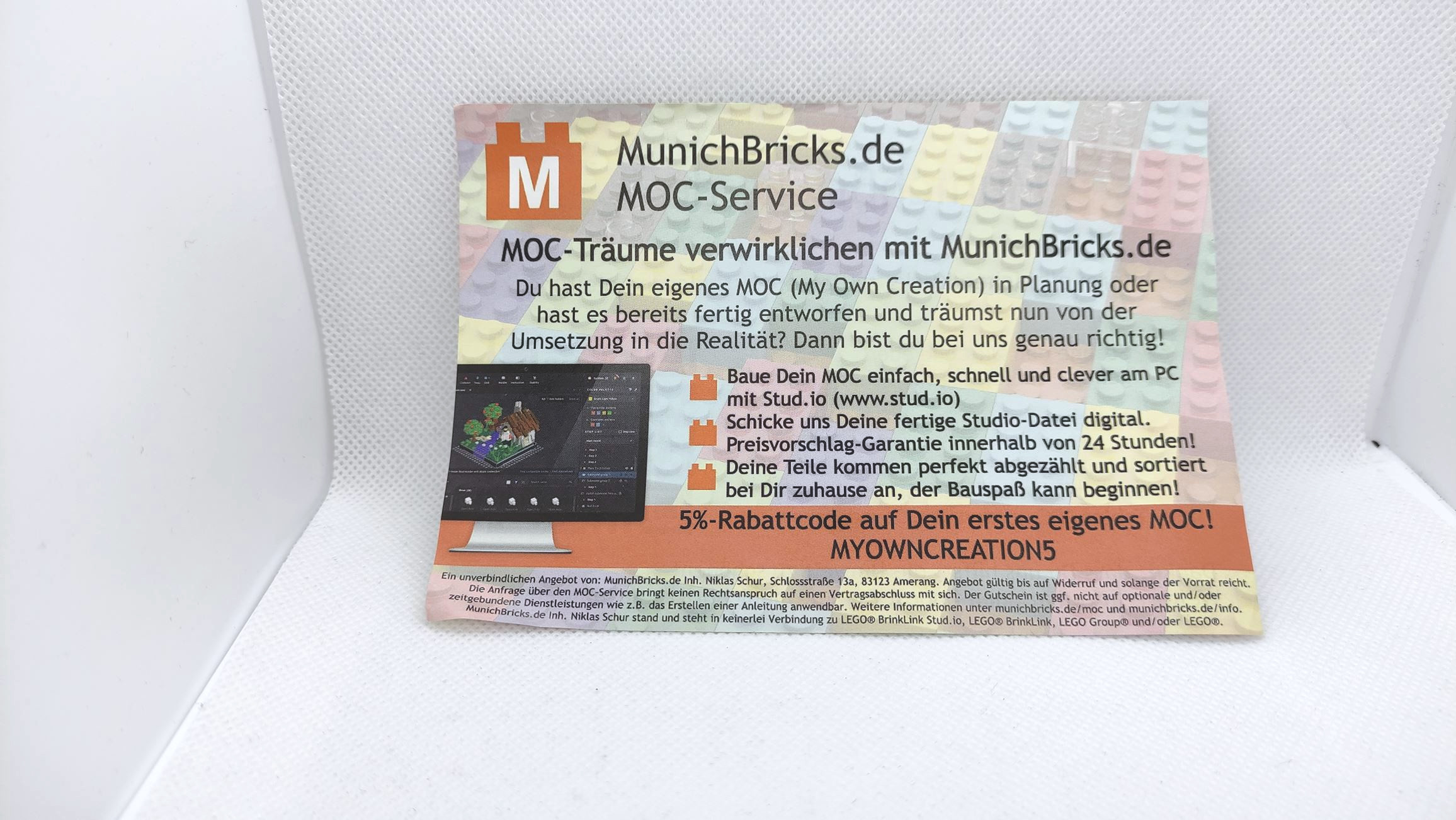 Flyerrückseite mit Info zum MOC-Service.